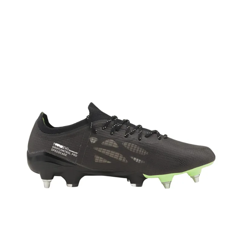 PUMA Ultra 1.3 SG Metal Long Studs Anti-Slip Wear-Resistant Breathable Coverage Soccer Shoes Men's Black Green-1