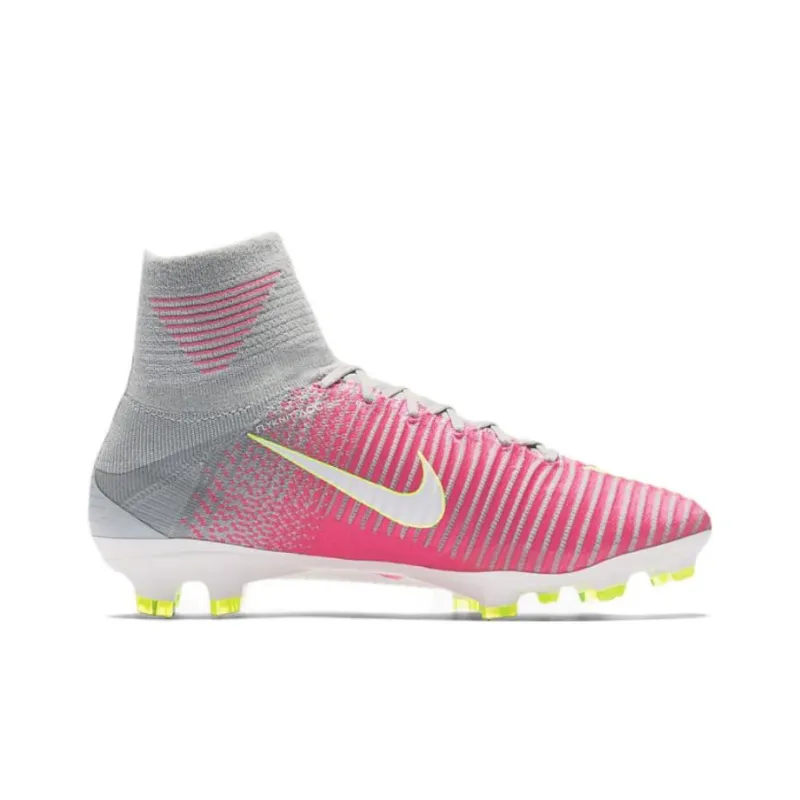 Nike Mercurial Superfly 5 Soccer Shoes Men High Top White/Grey/Powder-1