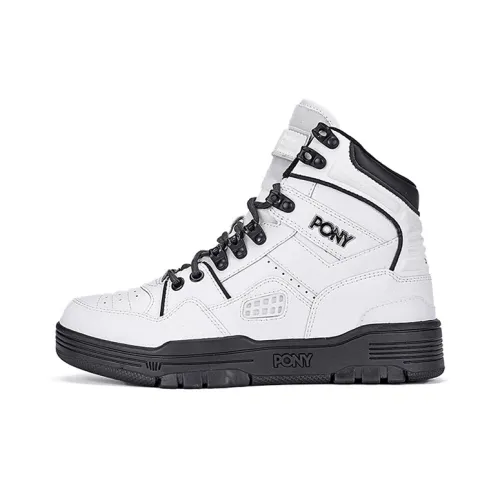 Pony Vintage Basketball Shoes Women's High-Top White/Black