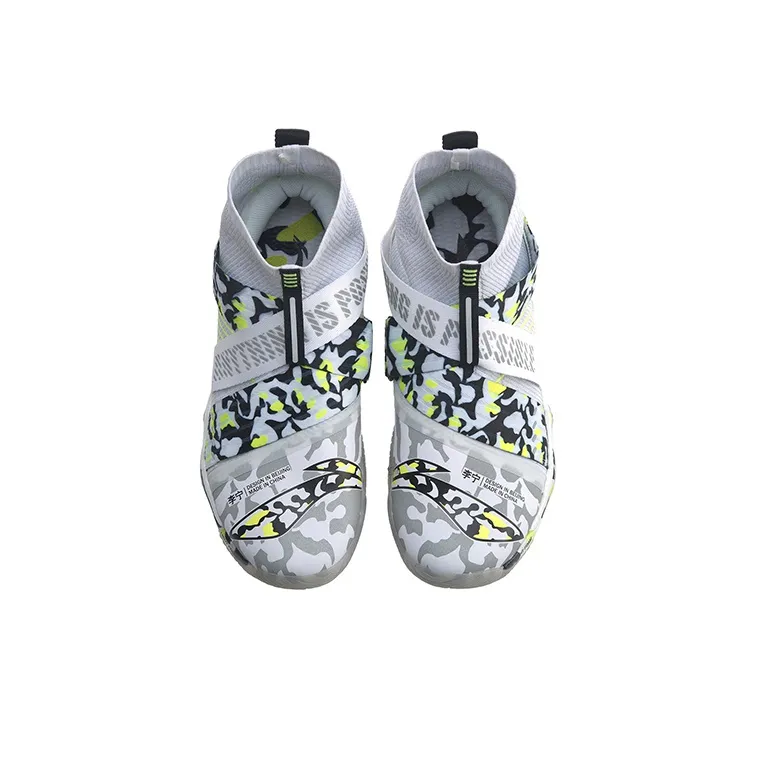 LiNing Ranger Cushioning, Slip Resistant, And Abrasion Resistant High Top Training Shoes Men's Yellow Gray Black-3
