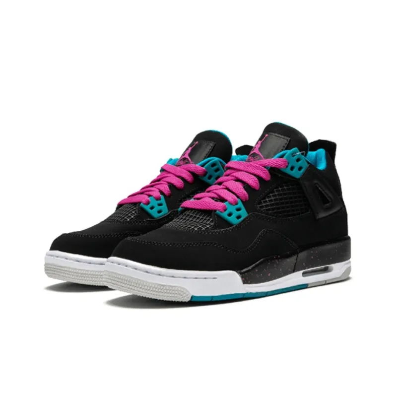 Jordan 4 Retro Black Vivid Pink Dynamic Blue GS-3