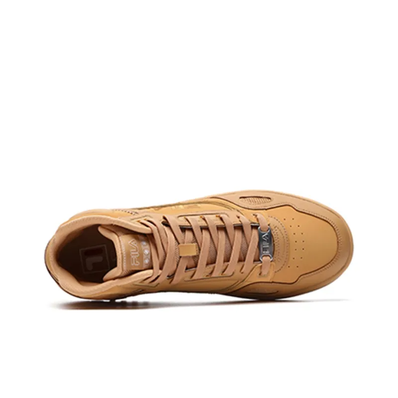 FILA High Top Vintage Basketball Shoes Men's Earth Yellow-2