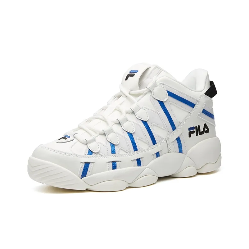FILA Spaghetti Mid Baeketball Shoes White/Blue-1