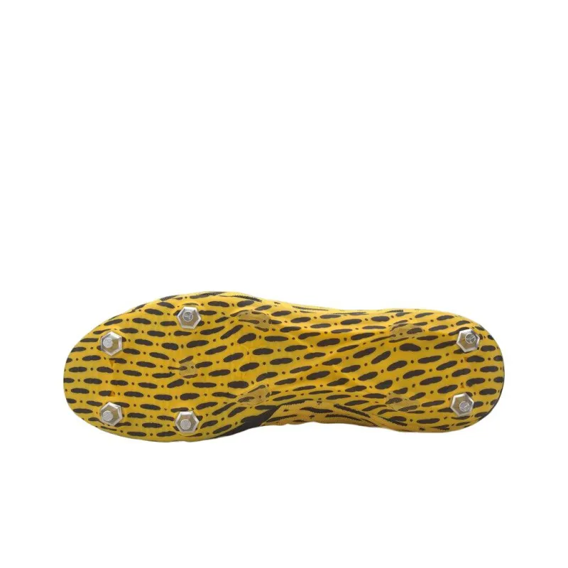 PUMA IC/IN Non-slip Lightweight Soccer Shoes Yellow Black-5