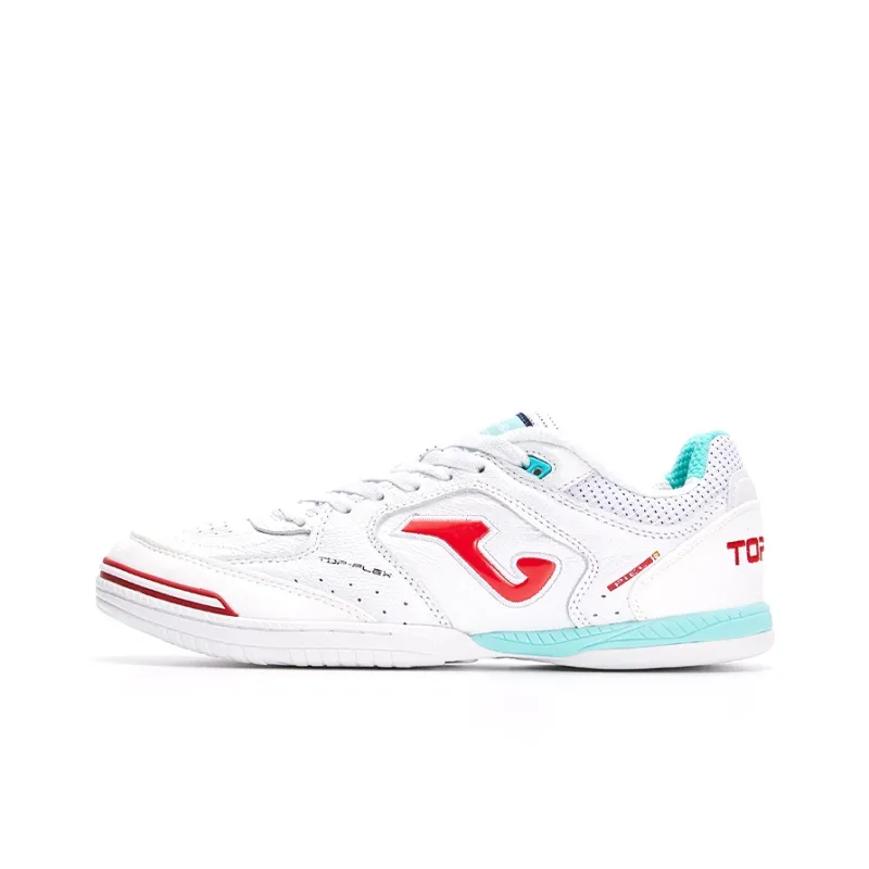 Joma IC/IN Indoor Wear Resistant Coverage Soccer Shoes Men's White Red-0