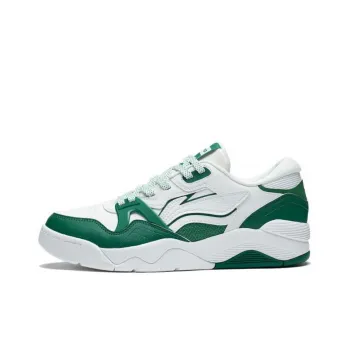 LiNing Basketball Culture OG 90 Durable Breathable Low Top Vintage Basketball Shoes White Green