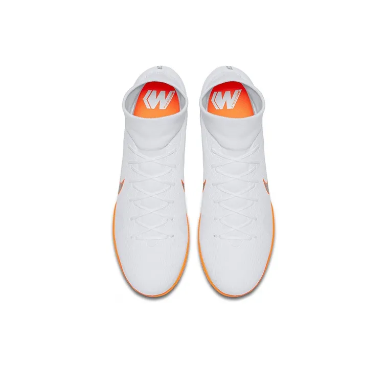 Nike SuperflyX 6 Soccer Shoes Men Mid-Top White/Orange-3
