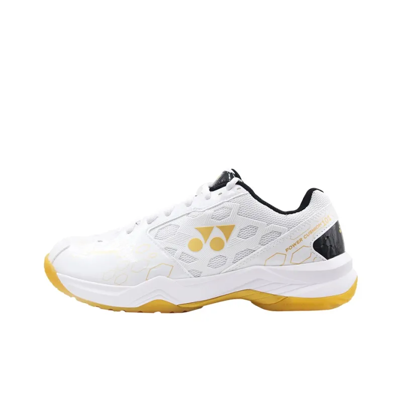 YONEX Power Cushion Low Top Badminton Shoes Unisex White Gold-0