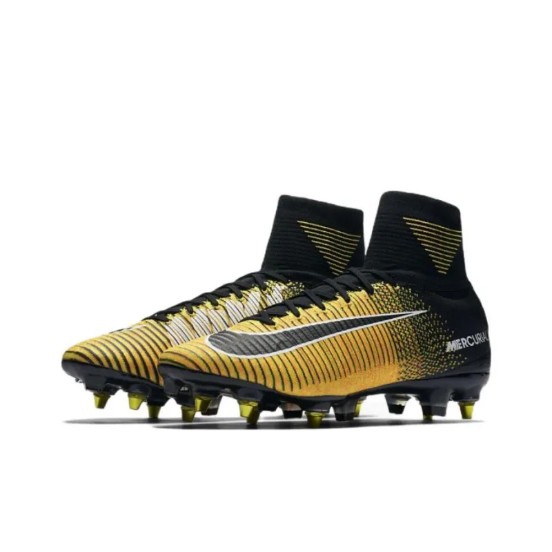 Nike Mercurial Superfly 5 Soccer Shoes Men High Top Black/Yellow-2