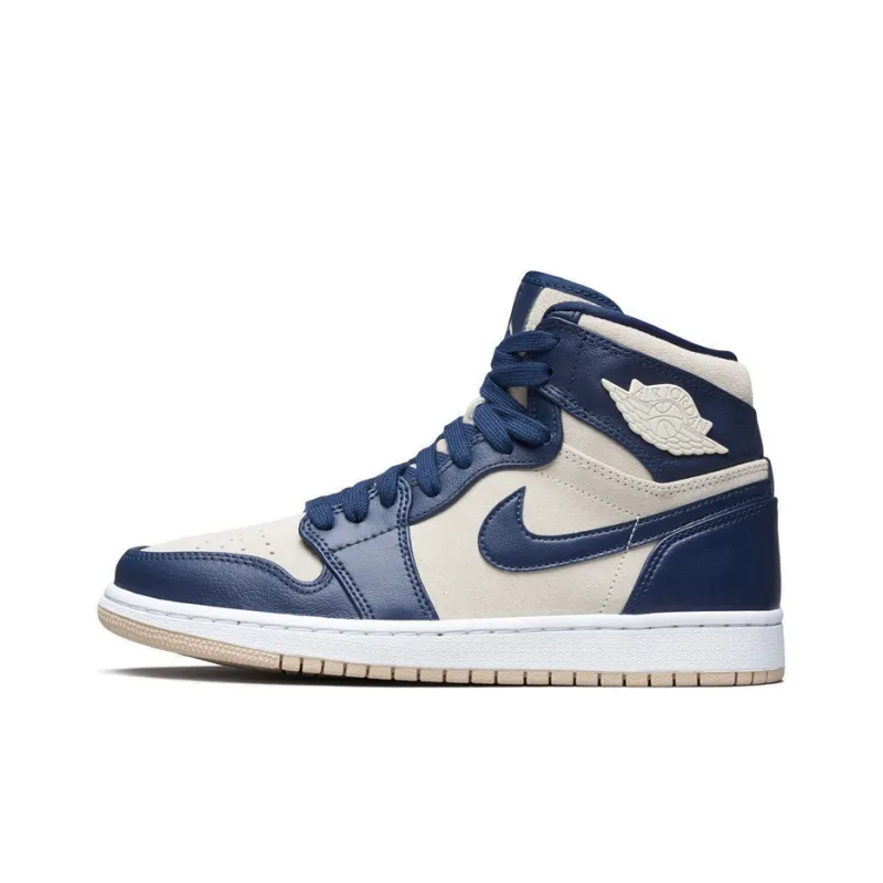 JORDAN 1 Retro Premium Midnight Navy Light Cream Women