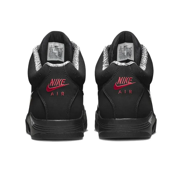 Nike Air Flight Lite Ii Mid Black White Varsity Red-4