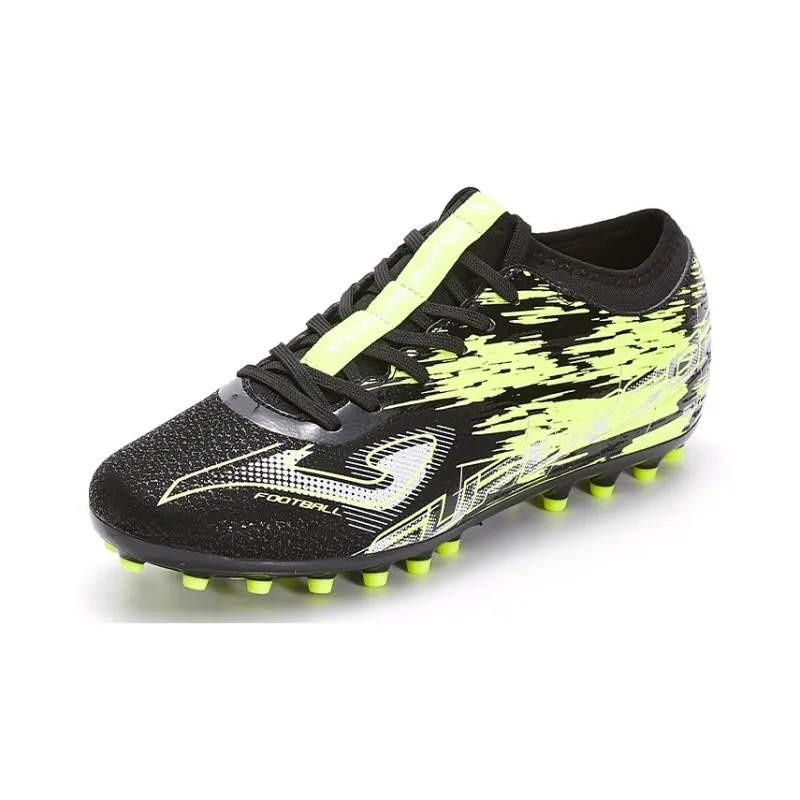 Joma AG Rubber Short Studs Wear Resistant Coverage Soccer Shoes Men's Black Yellow-2