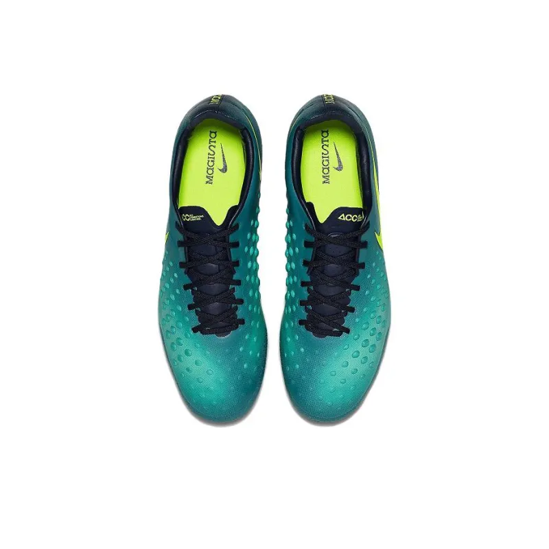Nike HG Rubber Short Studs Cushioning Anti-Slip And Wear-Resistant Soccer Shoes Men's Turquoise-2