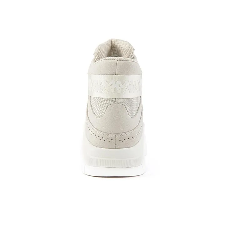 Kappa Anti Slip Wear Resistant High Top Vintage Basketball Shoes Unisex Khaki-3