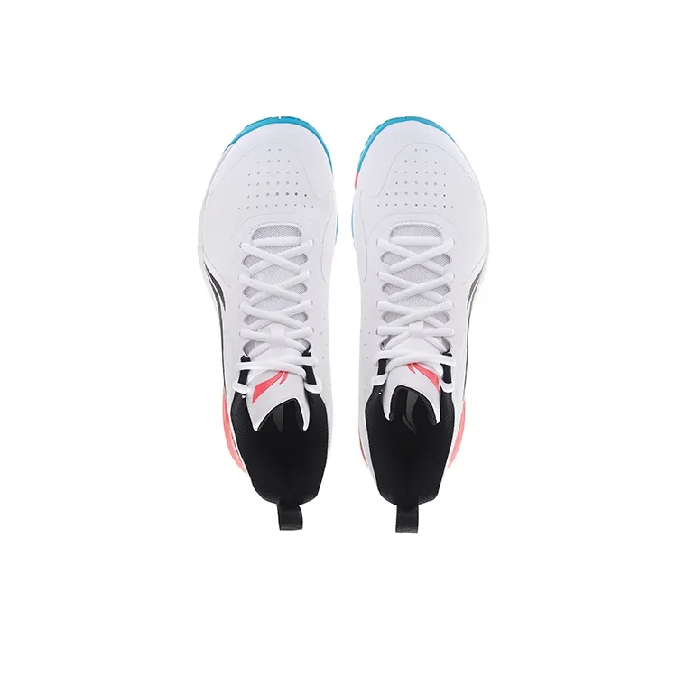 LiNing Sprint SE Wear Resistant Support Rebound Low Top Badminton Shoes Unisex Blue Red White-2
