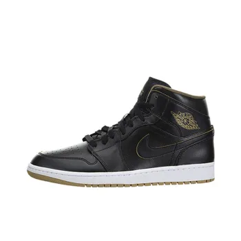 Jordan 1 Retro Mid Black Metallic Gold