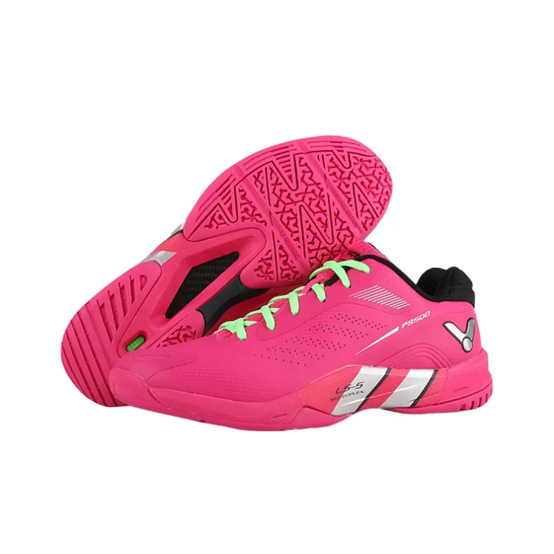 VICTOR Anti Slip Wear Resistant Low Top Badminton Shoes Unisex Aurora Red-2