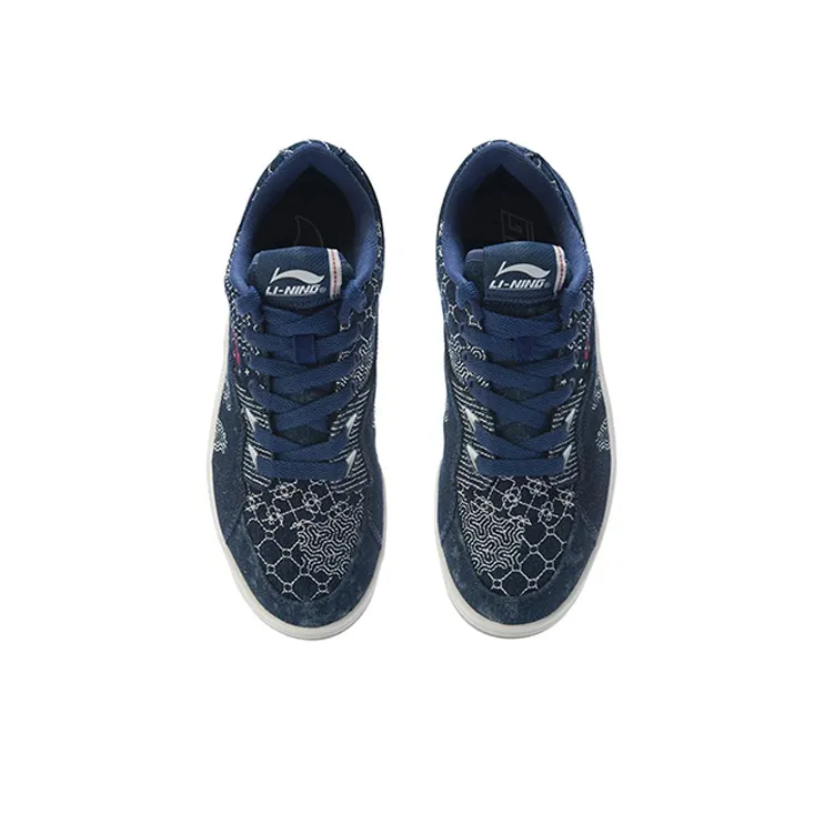 LiNing 937 Vintage Basketball Shoes Women's Low Top Sea Salt Blue-3