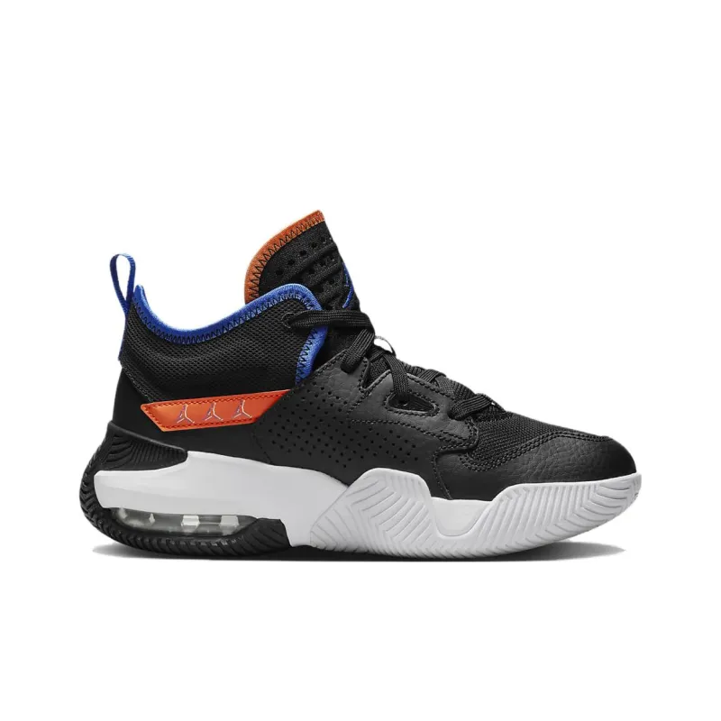 Jordan Stay Loyal 2 2 Cushioned Slip-Resistant Mid-Top Vintage Basketball Shoes GS Black White-1