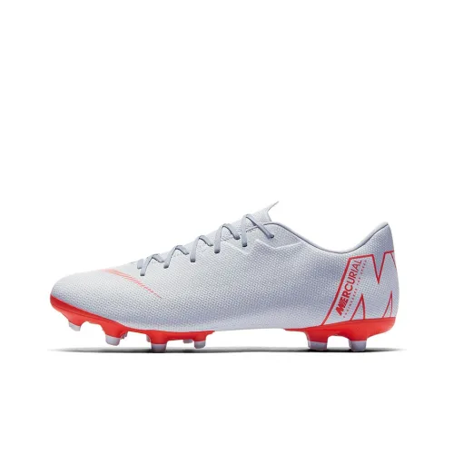 Nike Black Vapor 12 Soccer Shoes Men Low-Top Gray/Red