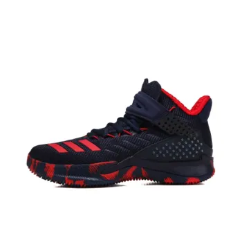 Adidas Ball 365 Cushioned Wear-Resistant Warm Breathable High-Top Vintage Basketball Shoes Men's Blue Red
