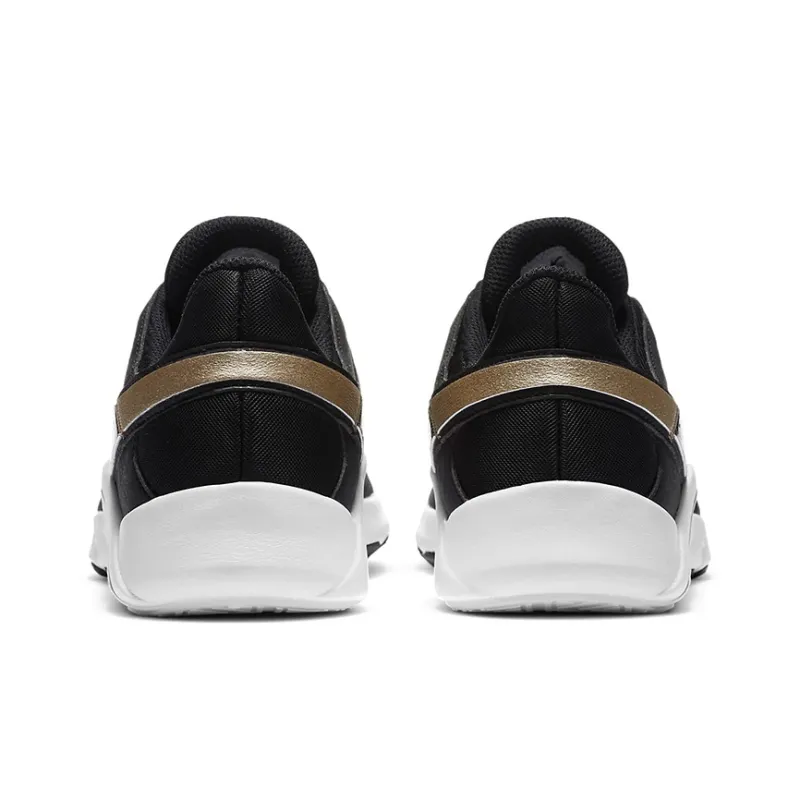 Nike Legend Essential 2 Premium Black White Metallic Gold Grain Women's-4