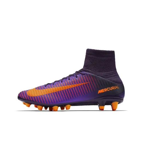 Nike MERCURIAL VELOCE 3 Soccer Shoes Men High-Top Purple/Black/Orange