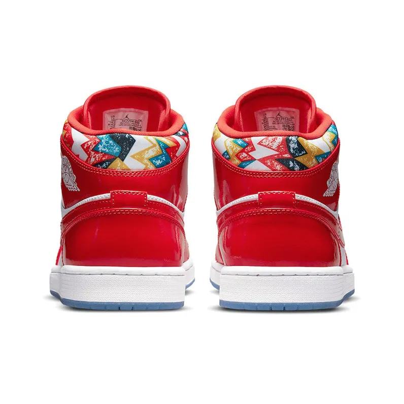 JORDAN 1 Mid Barcelona Sweater Red Patent-4