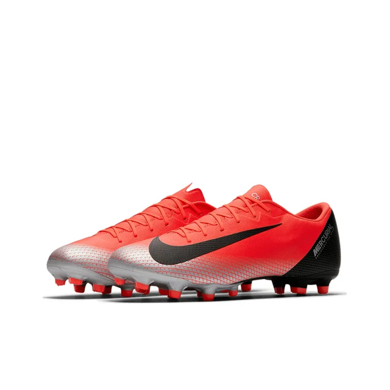 Nike Mercurial Vapor 12 MG Rubber Short Studs Cushioning Anti-Slip And Wear-Resistant Soccer Shoes Men's Red Black-2