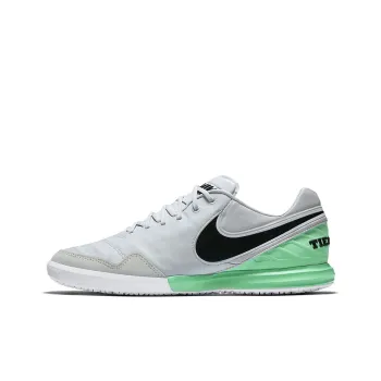 Nike TIEMPOX PROXIMO IC IC/IN Cushioning Anti-Slip And Wear-Resistant Soccer Shoes Men's Gray Green
