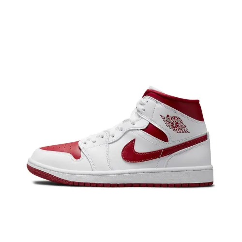 Air Jordan 1 Vintage Basketball Shoes Men Mid-Top White/Red