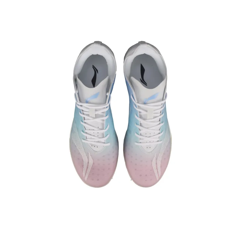 LiNing TF Rubber Broken Studs Artificial Ground Cushioning Anti-Slip And Wear-Resistant Soccer Shoes White Purple Blue-3