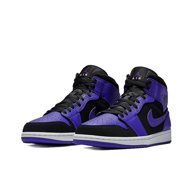 Jordan 1 Mid Black Dark Concord-1