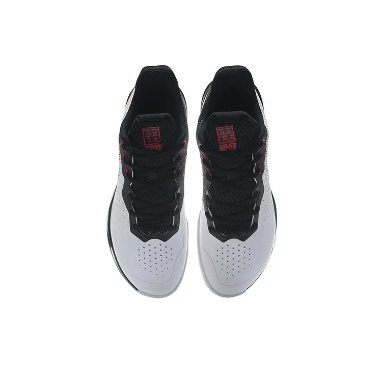 LiNing Shock Absorbers Slip Resistant, Abrasion Resistant, Breathable Low Top Badminton Shoes Men's Black White-2