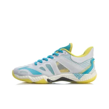 LiNing Falcon 4 Cushioned Anti-Slip Wear-Resistant Lightweight Breathable Low-Top Badminton Shoes Women's Dolphin Blue