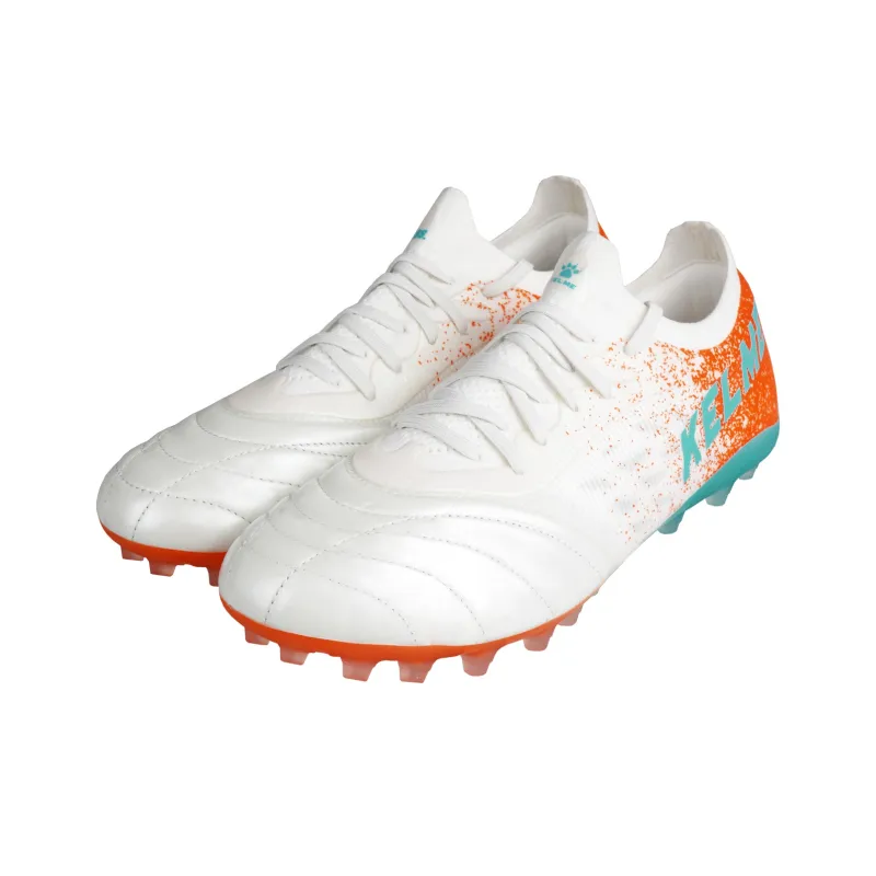 TLSS x KELME MG Rubber Short Studs Slip Resistant, Abrasion Resistant, Breathable Soccer Shoes Unisex White Blue Orange-2