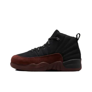 A Ma Maniere x Jordan Air Jordan 12 High Top Vintage Basketball Shoes Men's Black Brown