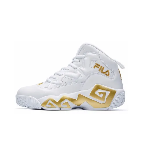 FILA MB1 Vintage Basketball Shoes Women's High-Top Standard White/Gold