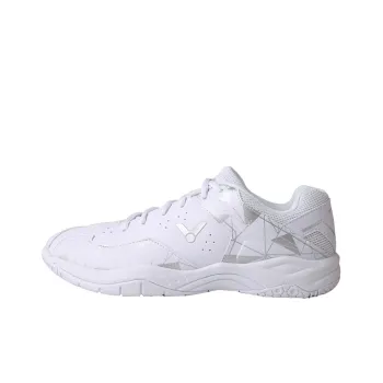 VICTOR Anti Slip And Wear Resistant Breathable Low Top Badminton Shoes Unisex White