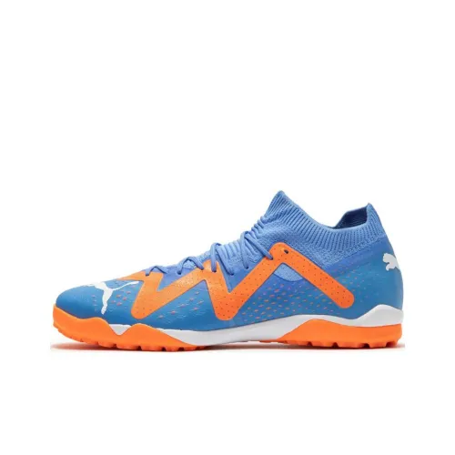 PUMA Future Match Soccer Shoes Men Low-Top Blue/Orange