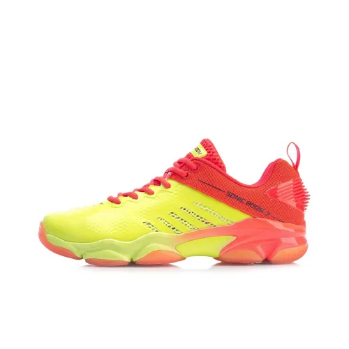 LINING Sonic Boom Badminton Shoes Unisex Low-Top Yellow/Orange