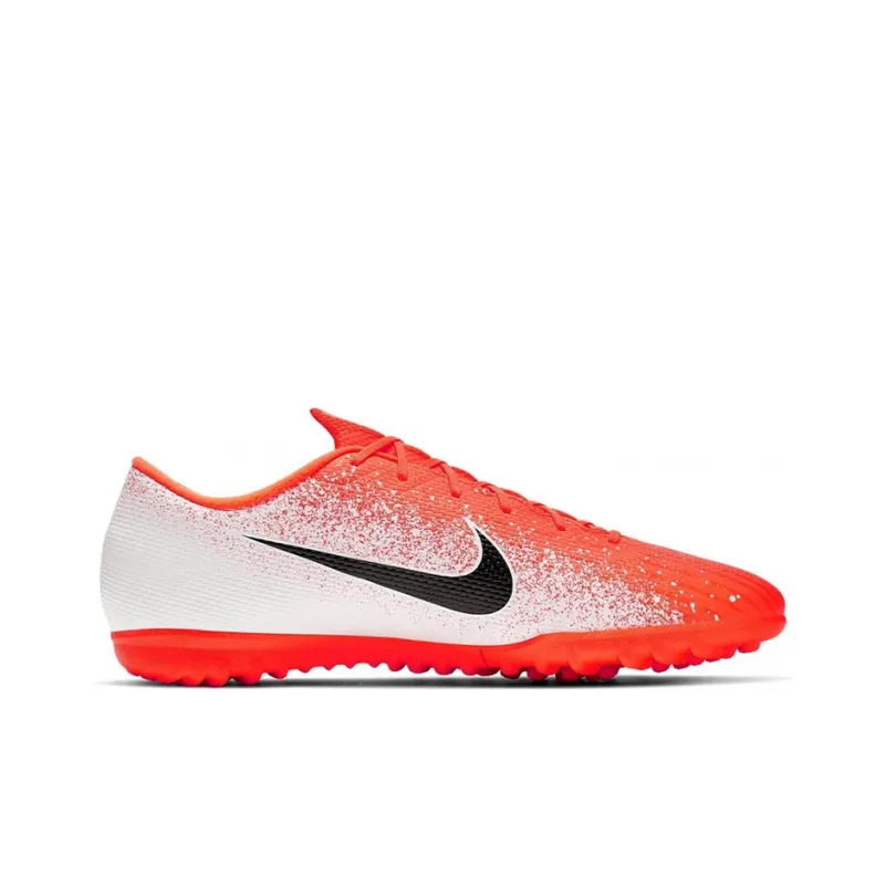 Nike Mercurial Vapor 12 Soccer Shoes Men Low-Top White/Orange-1