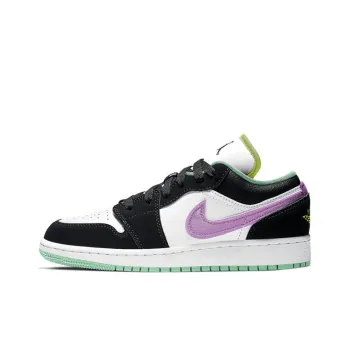 JORDAN 1 Low Green Glow Violet Shock GS