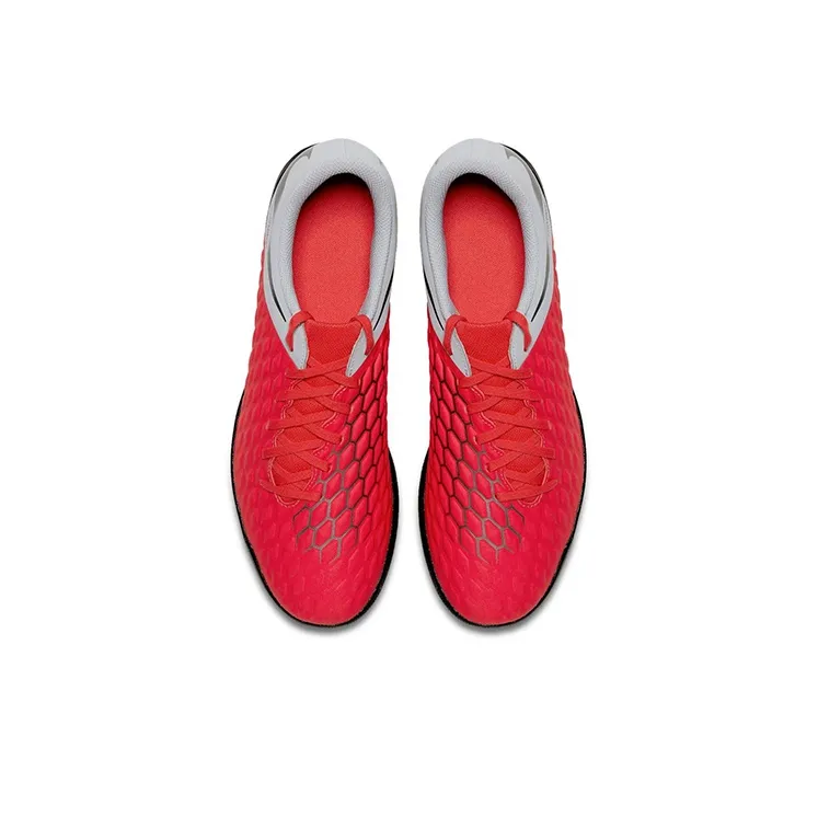 Nike IC/IN Cushioned Anti-Slip And Wear-Resistant Lightweight Soccer Shoes Men's Red Gray-3