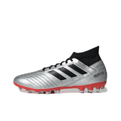 Adidas PREDATOR Series Soccer Shoes Men Low-Top Silver/Black