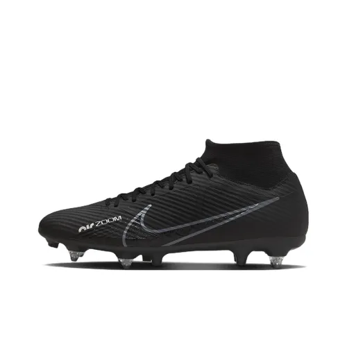 Nike Mercurial Superfly 9 Soccer Shoes Unisex Mid-Top Black/White