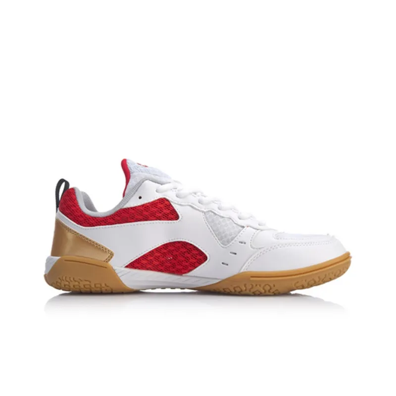 LINING Men's Table Tennis Training Shoes - White/Red-1