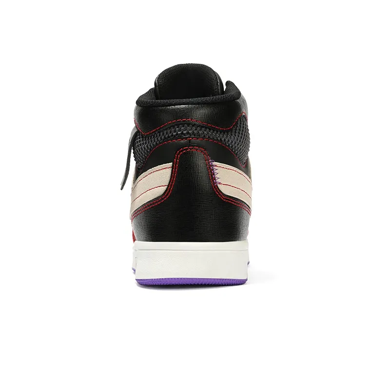 PONY CityWings Cushioning High Top Vintage Basketball Shoes Unisex Black Red-4