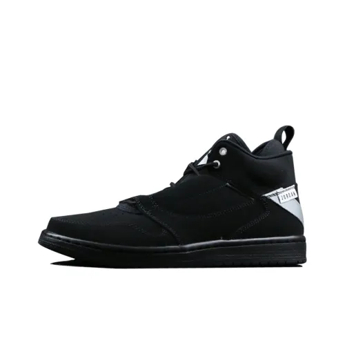 Jordan Fadeaway Vintage Basketball Shoes Men Mid-Top Black