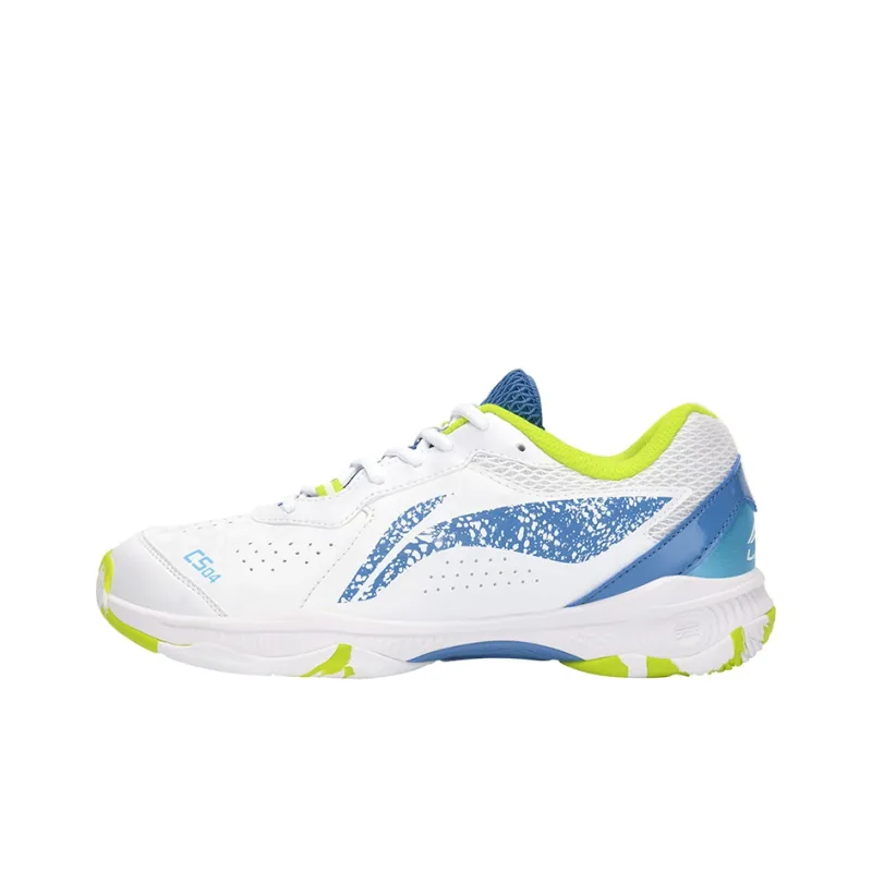 LiNing Anti Slip Wear Resistant Breathable Lightweight Low Top Badminton Shoes Unisex Paris Blue-0
